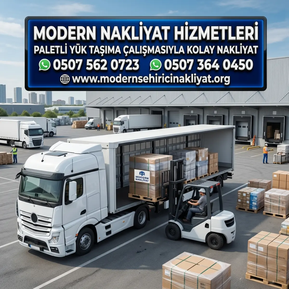 PALETLİ YÜK TAŞIMA ÇALIŞMASIYLA KOLAY NAKLİYAT