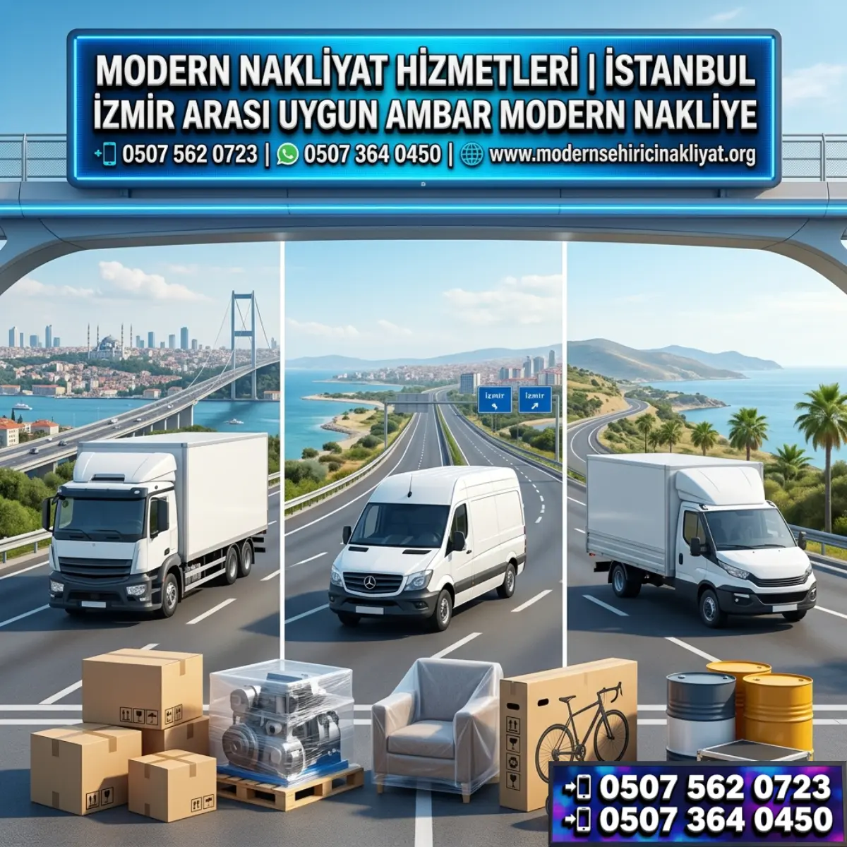 İSTANBUL İZMİR ARASI UYGUN AMBAR MODERN NAKLİYE